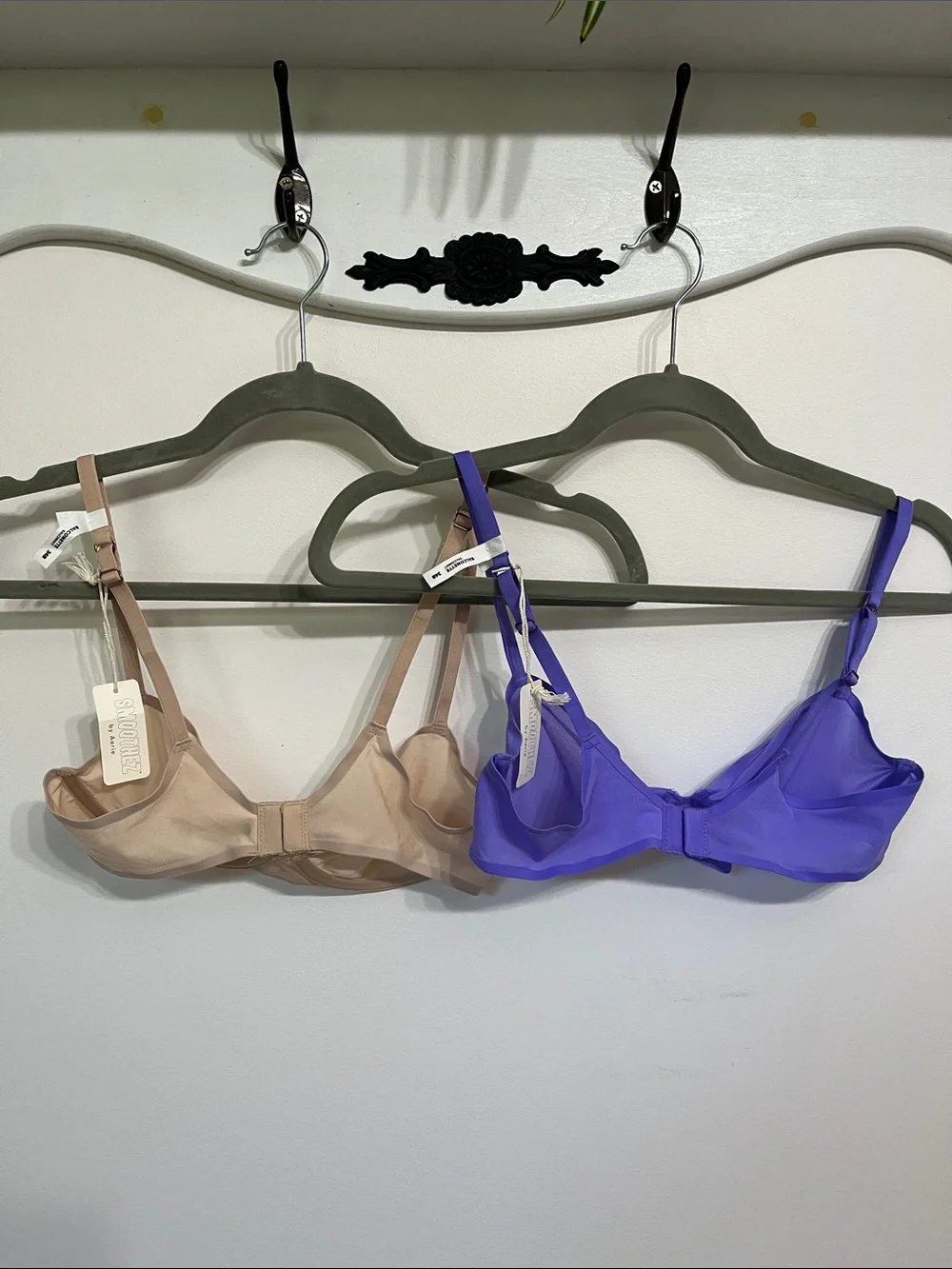 Aerie Smoothez Balconette bra bundle -Nude and Purple
